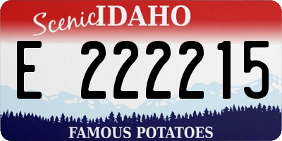 ID license plate E222215