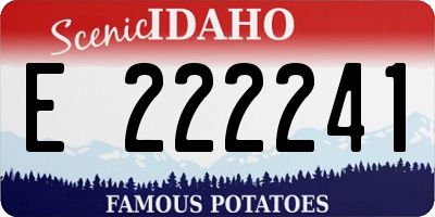 ID license plate E222241