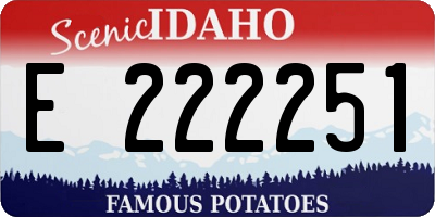 ID license plate E222251