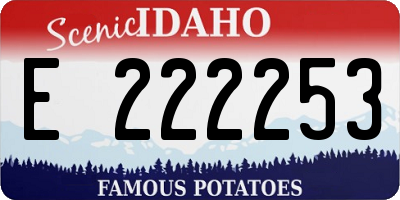 ID license plate E222253