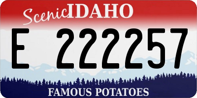 ID license plate E222257