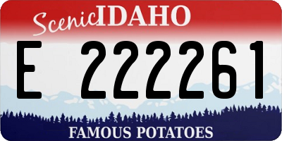 ID license plate E222261