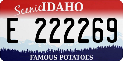 ID license plate E222269