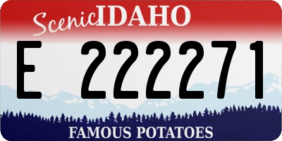 ID license plate E222271