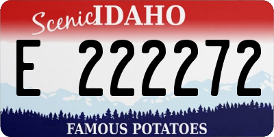 ID license plate E222272