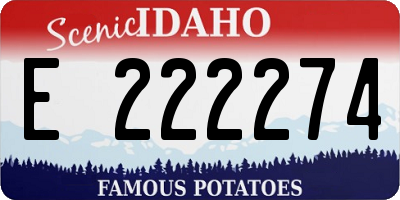 ID license plate E222274