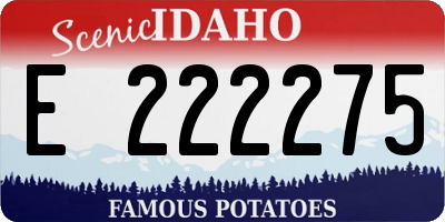 ID license plate E222275