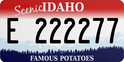 ID license plate E222277