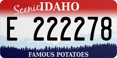 ID license plate E222278