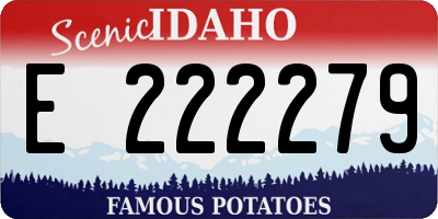 ID license plate E222279
