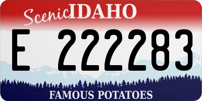 ID license plate E222283