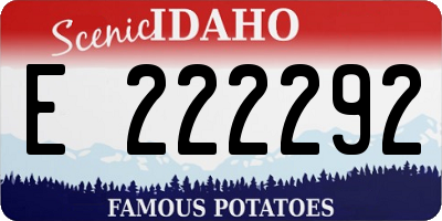 ID license plate E222292