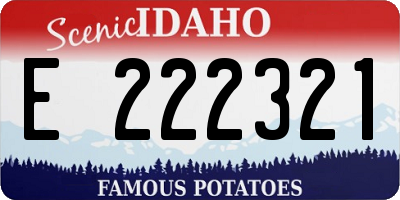 ID license plate E222321