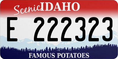 ID license plate E222323