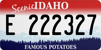 ID license plate E222327