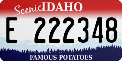 ID license plate E222348