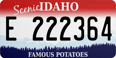 ID license plate E222364