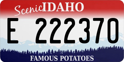 ID license plate E222370