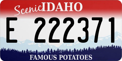ID license plate E222371