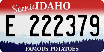 ID license plate E222379