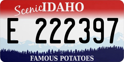 ID license plate E222397