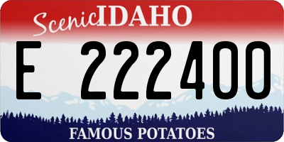 ID license plate E222400