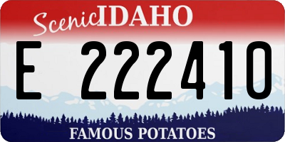 ID license plate E222410