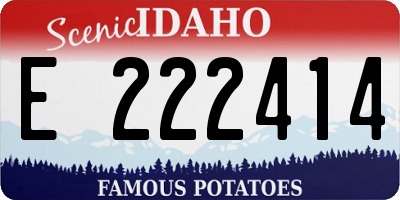 ID license plate E222414