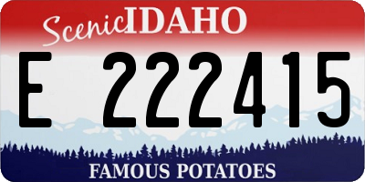 ID license plate E222415