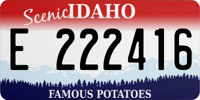 ID license plate E222416
