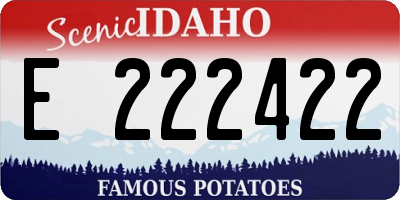 ID license plate E222422
