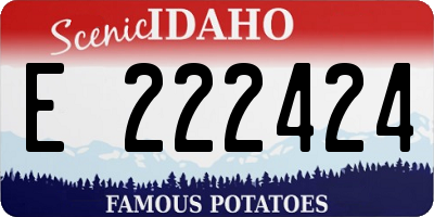 ID license plate E222424