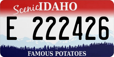 ID license plate E222426