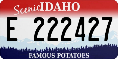 ID license plate E222427