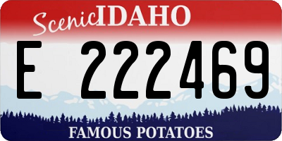 ID license plate E222469