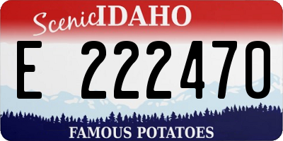 ID license plate E222470