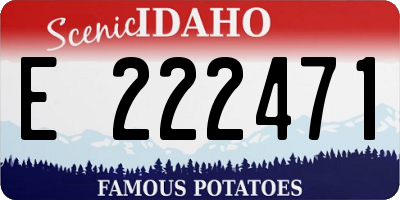 ID license plate E222471