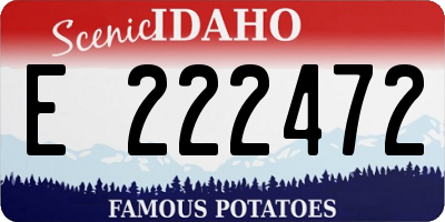 ID license plate E222472