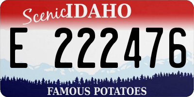 ID license plate E222476