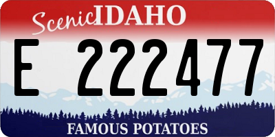 ID license plate E222477