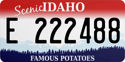 ID license plate E222488