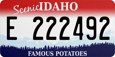 ID license plate E222492
