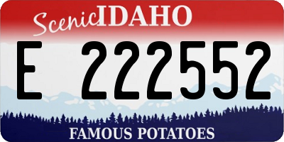 ID license plate E222552