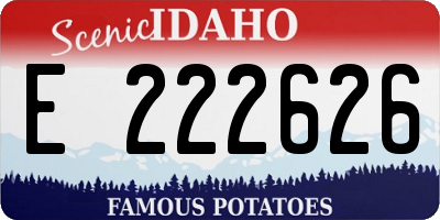 ID license plate E222626