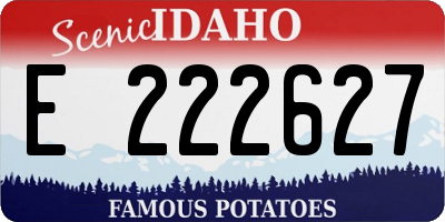 ID license plate E222627
