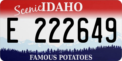 ID license plate E222649