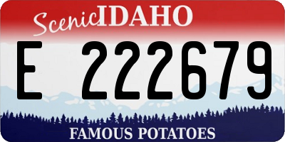 ID license plate E222679