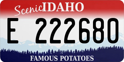 ID license plate E222680