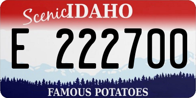 ID license plate E222700