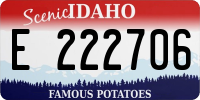 ID license plate E222706